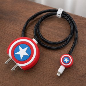 Shield Charger Cover & Cable Protector Set – Red & Blue
